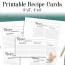 Recipe Card Printable Blank Template Etsy 3x5