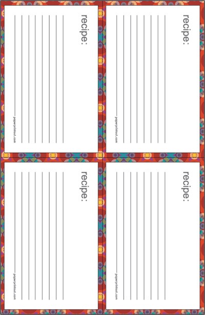 Recipe Cards Download Free Printable Card Templates 3x5 Template