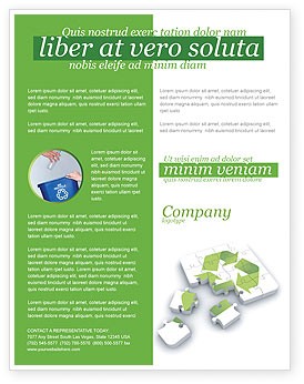 Recycle Technology Flyer Template Background In Microsoft Word Recycling Brochure Free
