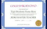 Reiki Certificates 21 Certified Usui Master Teacher Home Level 1 Certificate Template