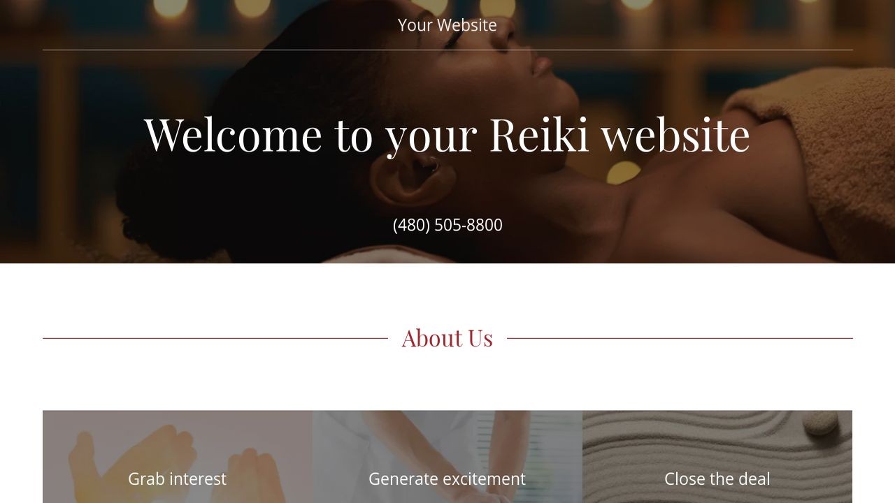 Reiki Website Templates GoDaddy Template