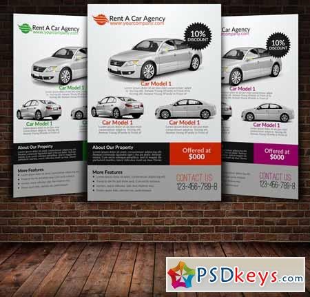 Rent A Car Flyer Template 221526 Free Download Photoshop Vector Brochure