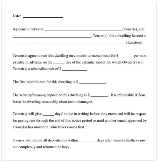 Rental Agreement Template Free Top Form Templates Basic Will