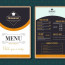 Restaurant Menu Template Modern Black White Decor Free Vector In Illustrator