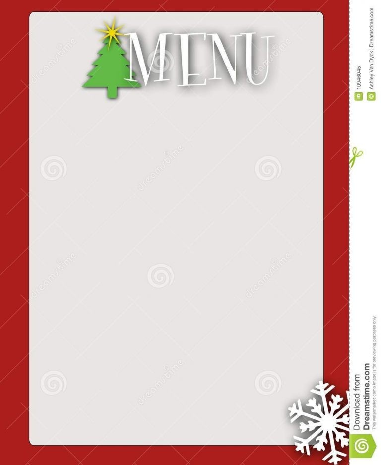Retro Style Blank Christmas Menu Royalty Free Stock Photo Image Templates
