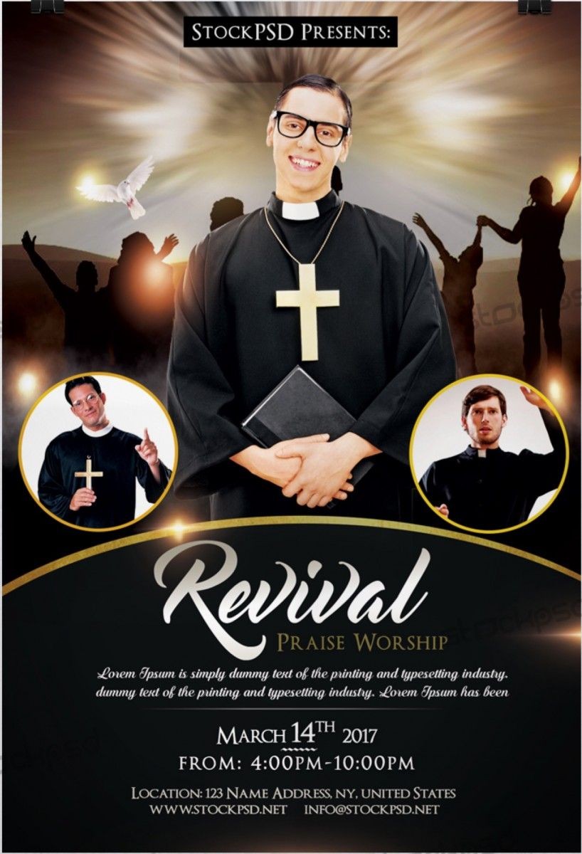 Revival Church Pastor Freebie PSD Flyer Template Free Psd Templates