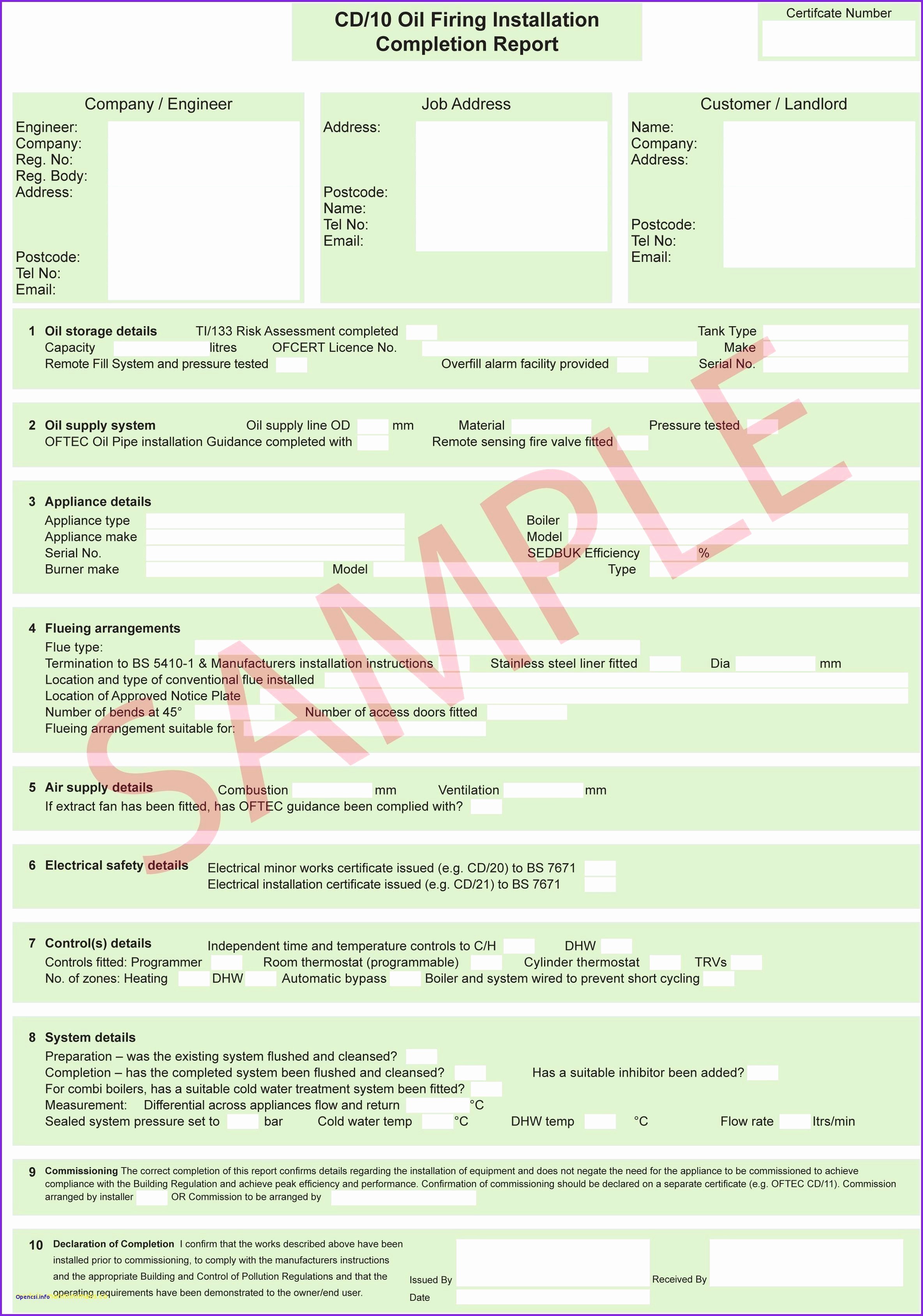 Roof Inspection Report Template Inspirational Certification Form