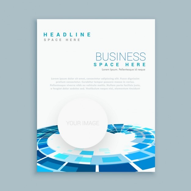 Round Shapes Brochure Template Vector Free Download Cover Page