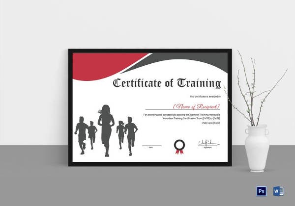 Running Certificate Template 7 Free Word PDF Documents Download