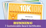 Running Certificates Pack Runner Award 5k 10k Fun Run One Etsy Cross Country