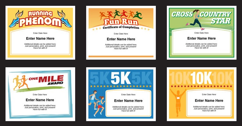Running Certificates Templates Runner Awards Cross Country Certificate Free