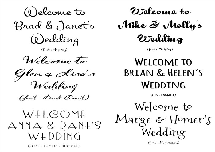 Rustic Country Wedding Sign The Welcome Swallow Madeit Com Au Fonts