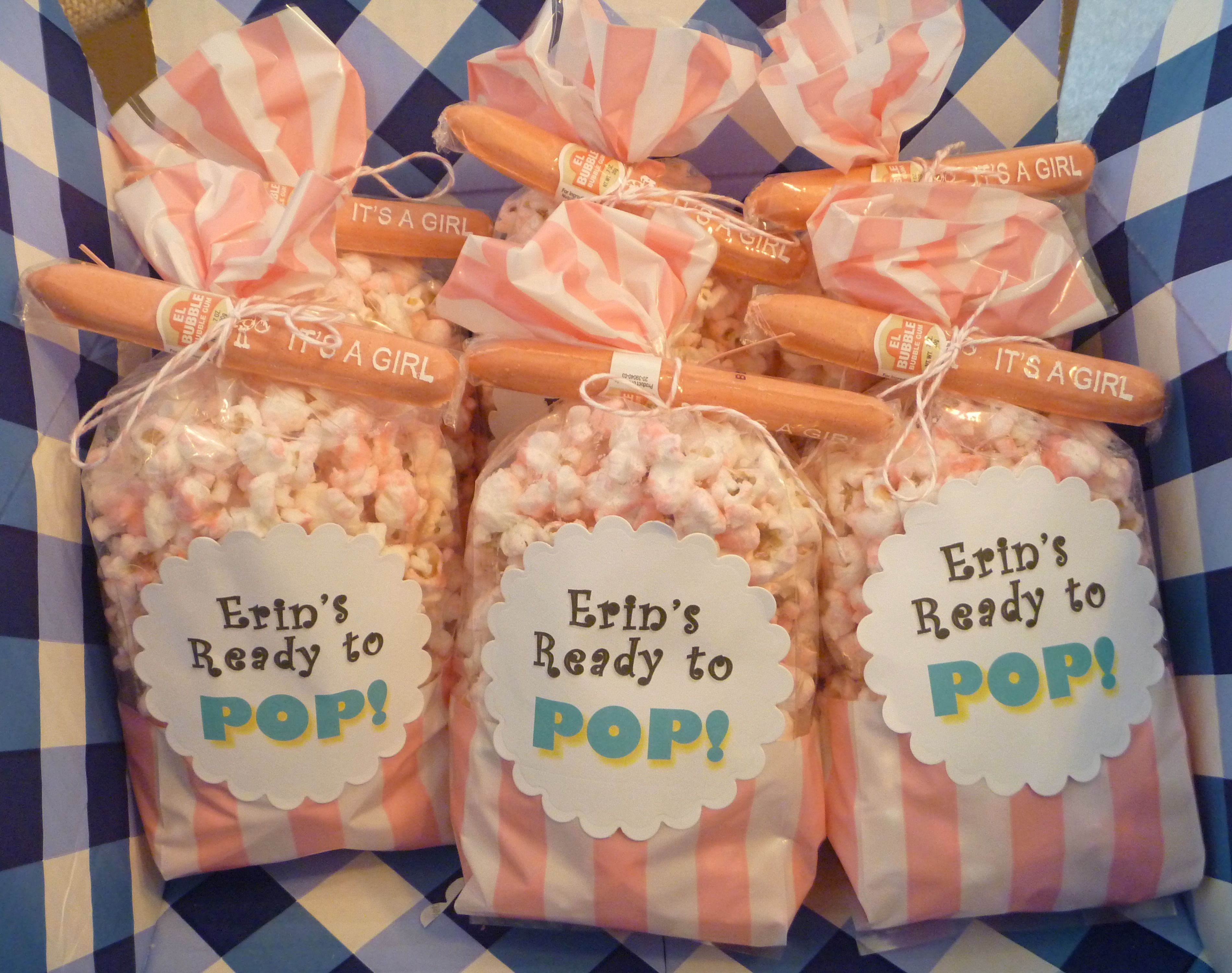 Salty Sweet Delicious Ready To Pop Popcorn Baby Shower Favors
