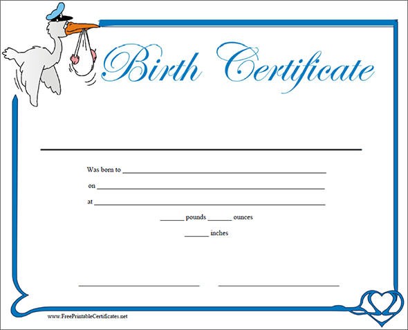 Sample Birth Certificate 18 Free Documents In Word PDF Blank Images
