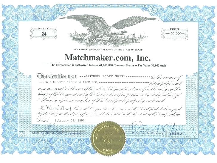 Sample Stock Certificates Certificate Example Free Templates Share Corporate Template