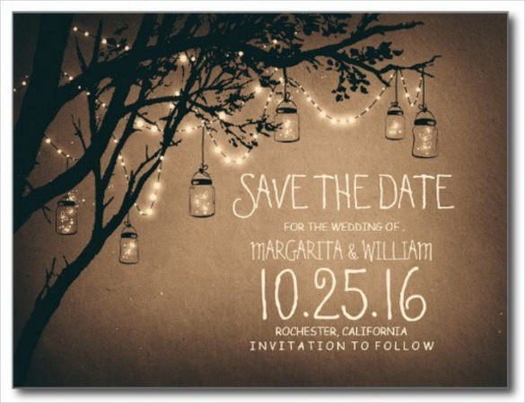 Save The Date Powerpoint Template Postcard