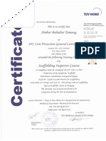 Scaffold Handover Certificate