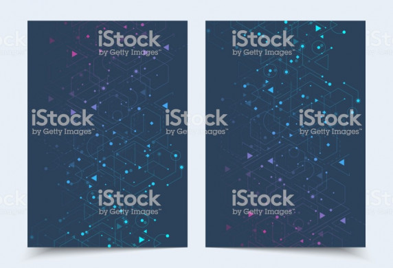 Scientific Brochure Design Template Vector Flyer Layout Molecular Science