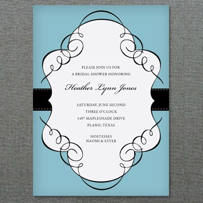 Scroll Frame Bridal Shower Invitation Template Download Print