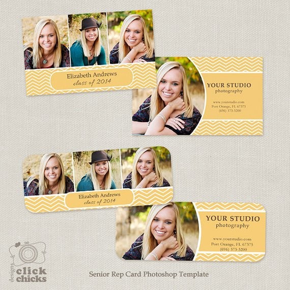 Senior Rep Card Template For Photographers 002 Millers And Etsy Cards Templates
