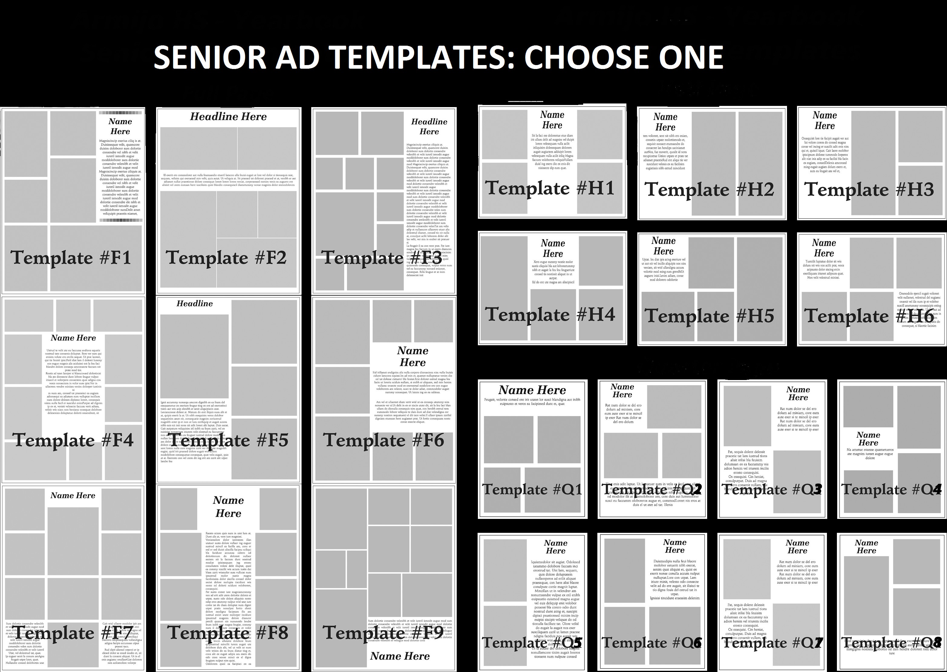 Senior Yearbook Ad Templates Free Layout