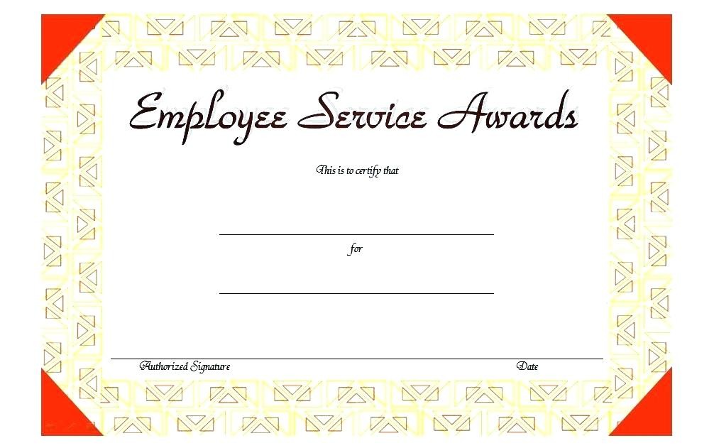Service Award Template Printable Certificates Achievement Long Certificate Sample