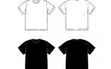 Set Of Blank T Shirt Design Template Hand Drawn Vector Illustration Front And Back