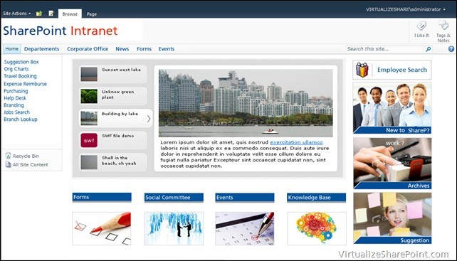 SharePoint 2010 Intranet Sample Design Aryan Nava Free Sharepoint Templates