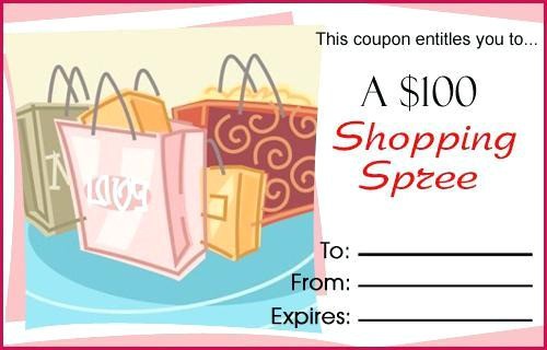 Shopping Spree Certificate Template Com
