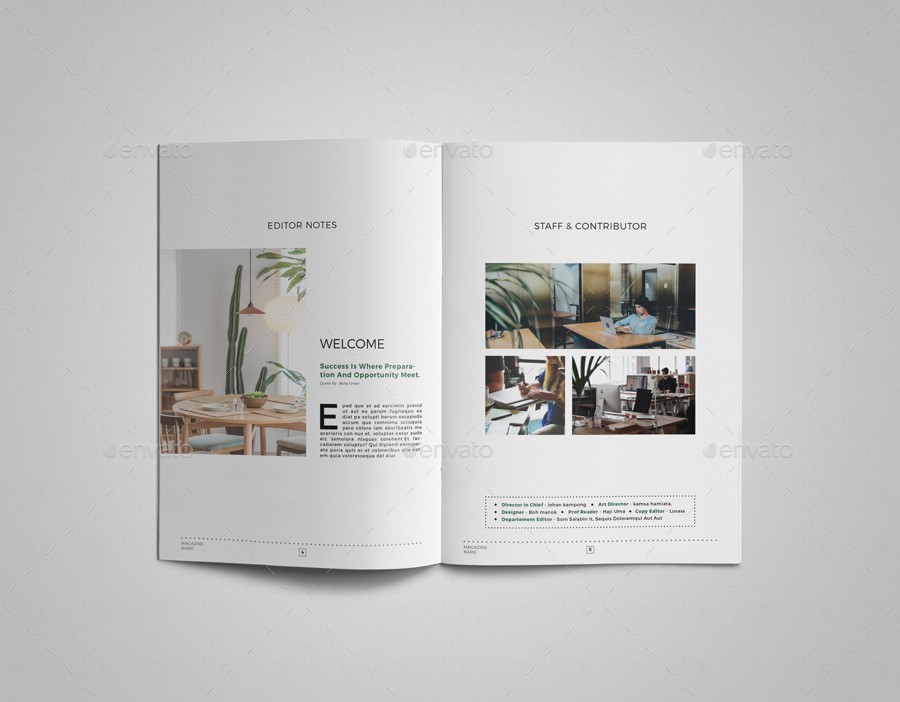 Simple Clean Magazine Template VI By Uloel GraphicRiver