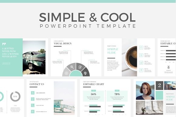 Simple Cool PowerPoint Template Presentation Templates Ppt