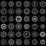 Simple Monogram Design Emblems On A Black Background Vector Image Free Download