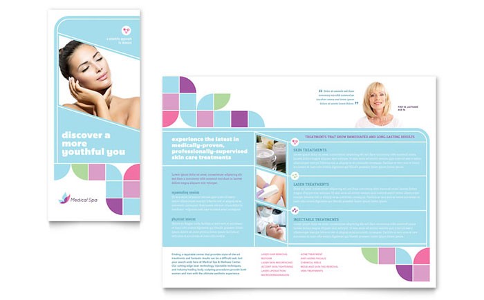 Skin Care Clinic Brochure Template Design