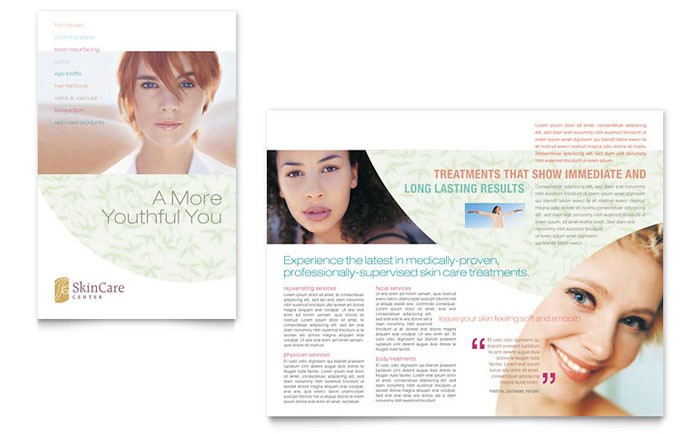 Skin Care Clinic Brochure Template Design