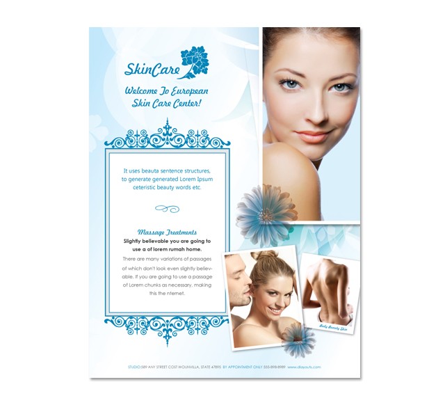 Skincare Flyers Ibov Jonathandedecker Com Skin Care Brochure Samples