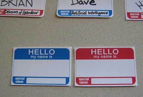 Smaller Size Humorous Party Name Tags Hello My Is DIY Etsy Printable