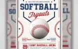 Softball Tryouts Flyer Template FlyerHeroes Free