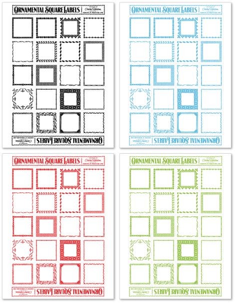 Square Labels With Vintage Frames By Cathe Holden Free
