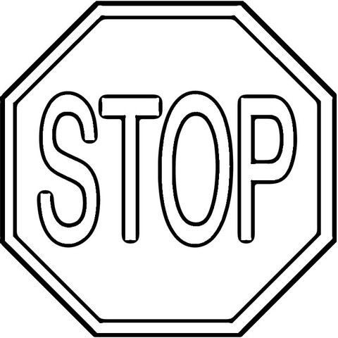 Stop Sign Coloring Page Free Printable Pages Image