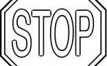 Stop Sign Printable Coloring Page Template Free