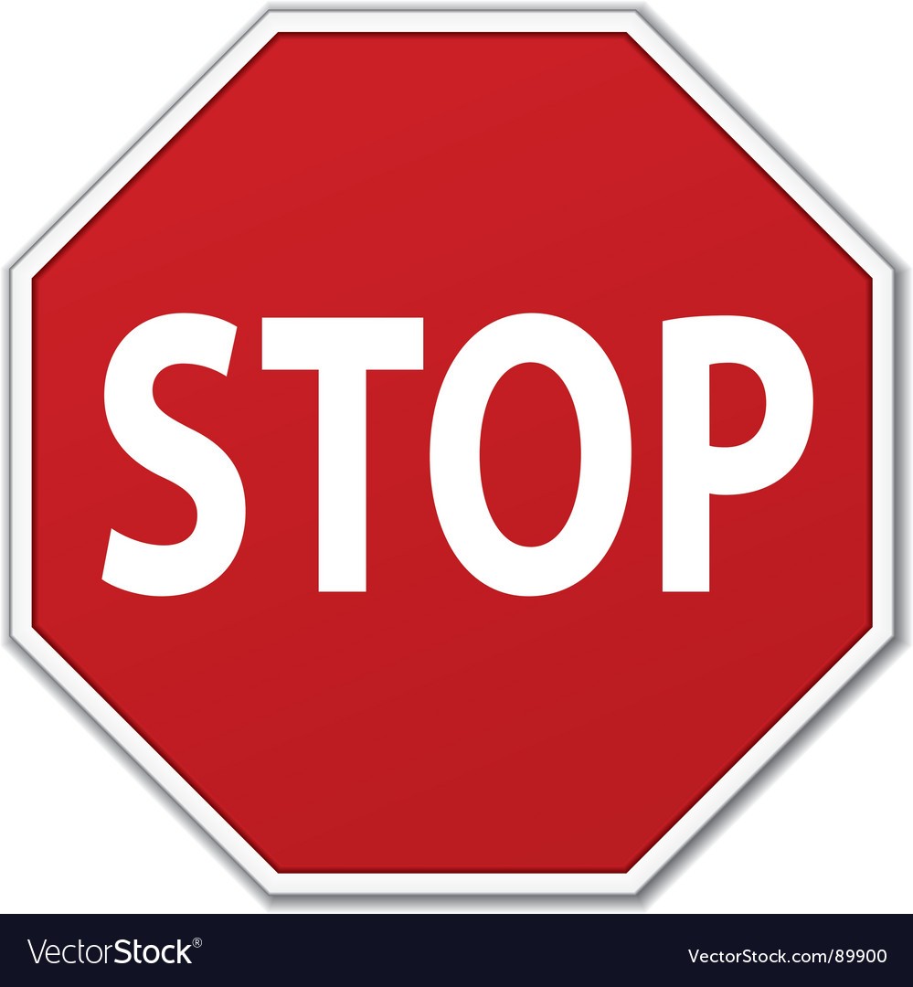Stop Sign Royalty Free Vector Image VectorStock