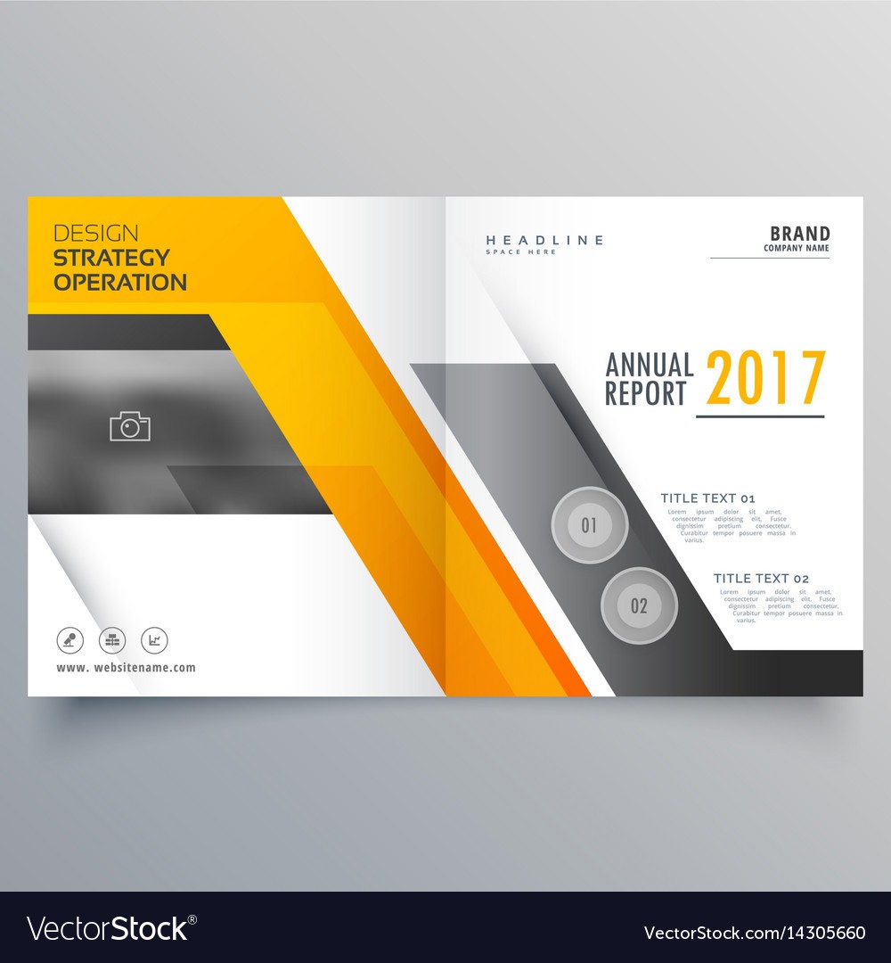 Stylish Bifold Booklet Template Design Cover Page Vector
