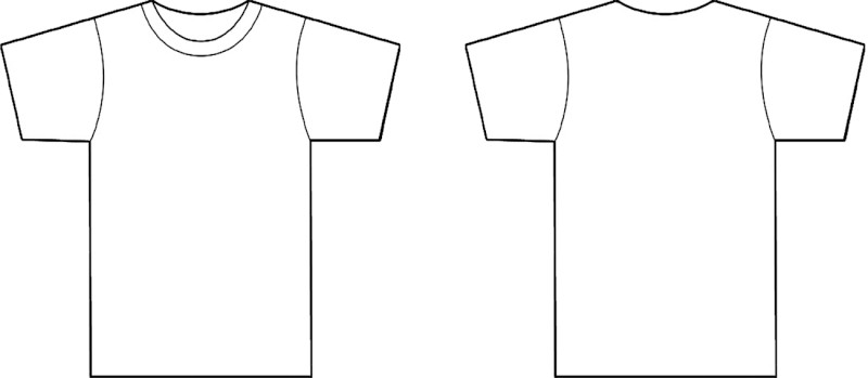 T Shirt Front And Back Clipart Outline