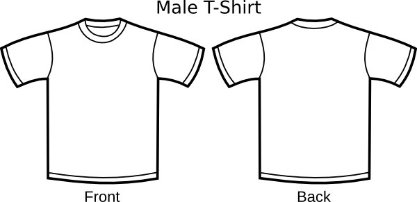 T Shirt Template Clip Art Free Vector In Open Office Drawing Svg Outline Front And Back