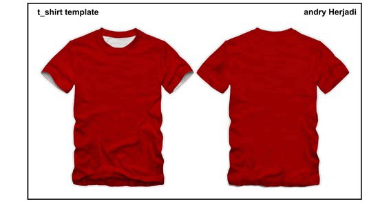 T Shirt Template Front And Back 123Freevectors