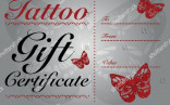 Tattoo Gift Certificate Template Free Giftsite Co Card