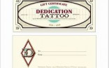 Tattoo Gift Voucher Template Tattooart HD