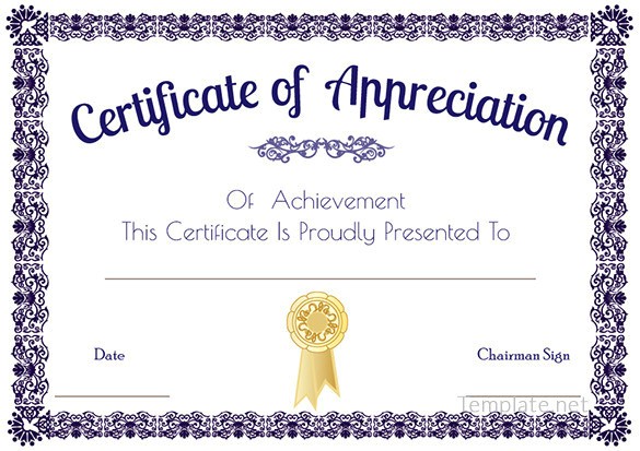 Teacher Appreciation Certificate Wording Thanks Template