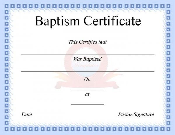 Template For Baptism Certificate Zrom Tk Download
