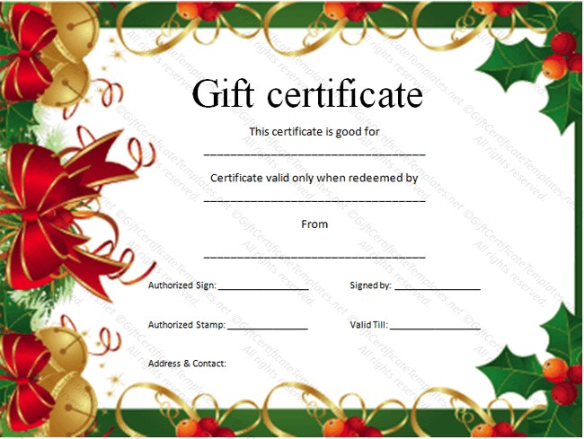 Templates For Gift Certificates Free Downloads Zrom Tk Printable